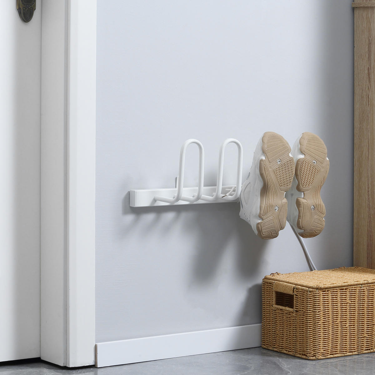 2 Pairs Electric Shoe Dryer, Wall Mount Boots, Leather Shoes, Socks, White