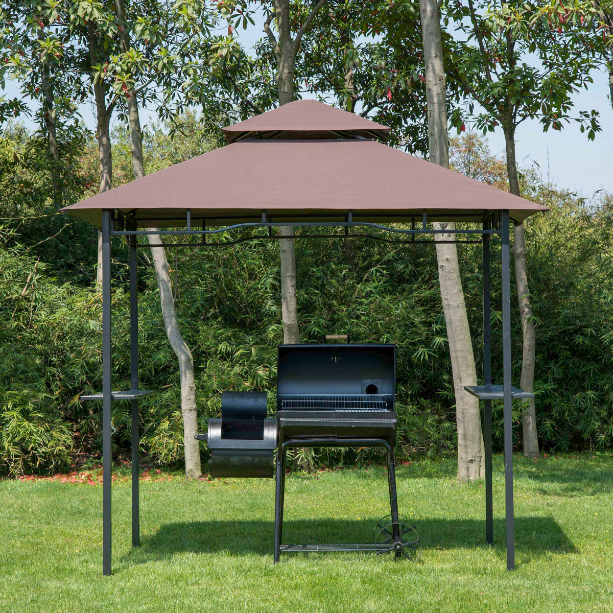 cortex-london-windsor-8ft-double-tier-bbq-grill-gazebo-canopy-coffee