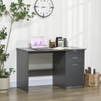 Computer Desk with Drawers, Workstation Grey