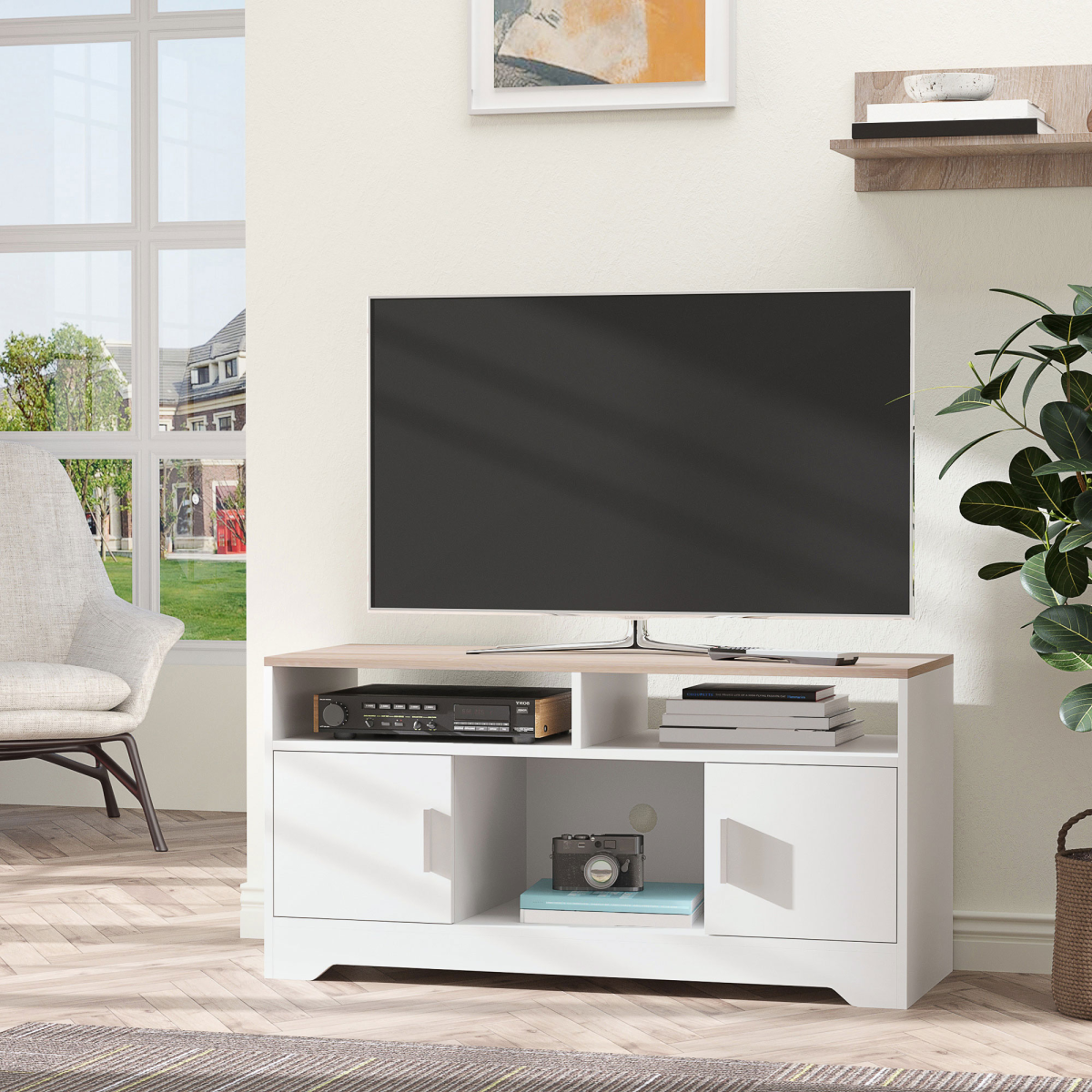cortex-london-windsor-42-tv-stand-white-wood-effect-storage-unit