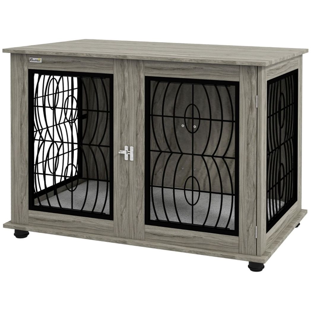 cortex-london-windsor-grey-wood-effect-dog-crate-side-table