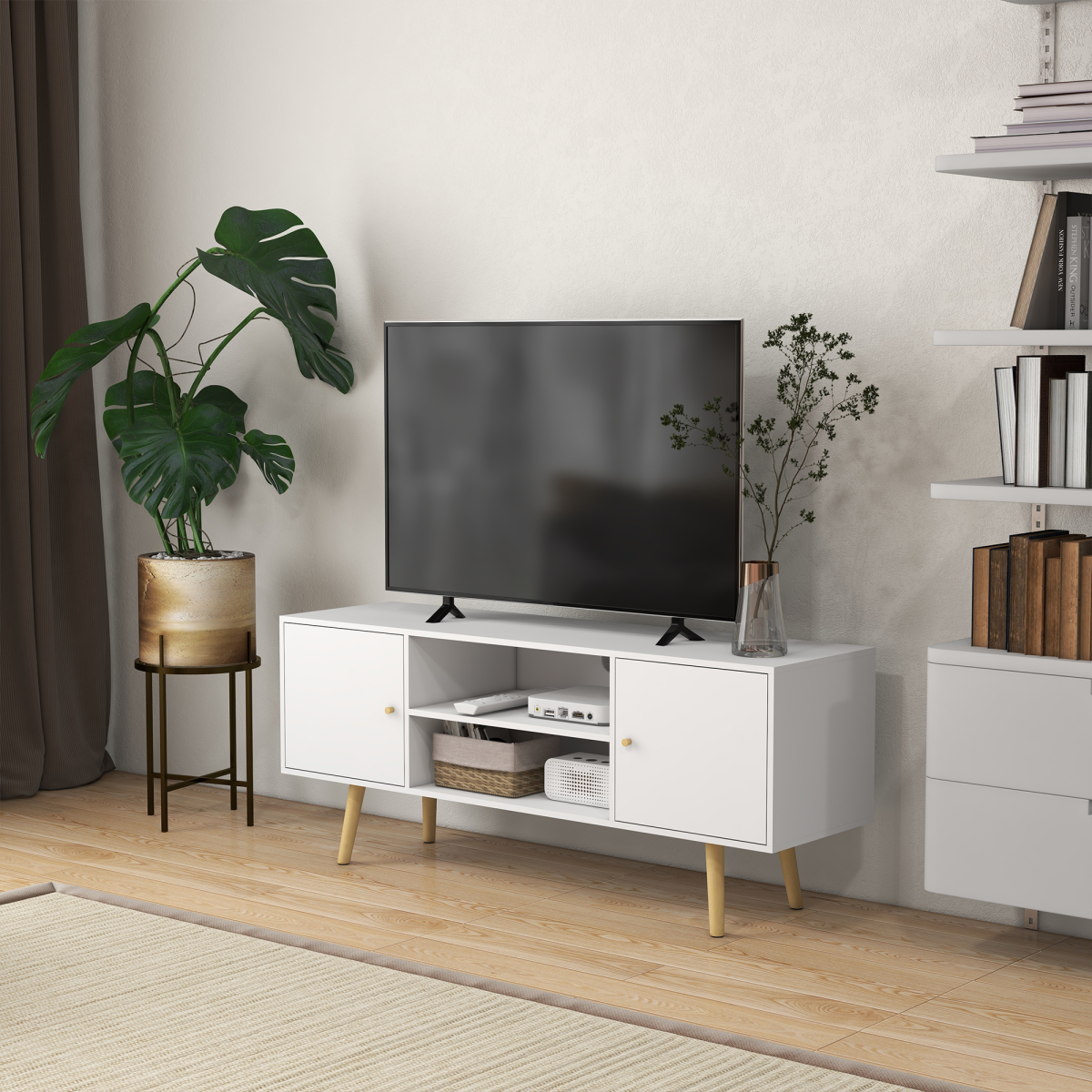 cortex-london-york-white-tv-stand-cabinet-cable-management-wood-legs