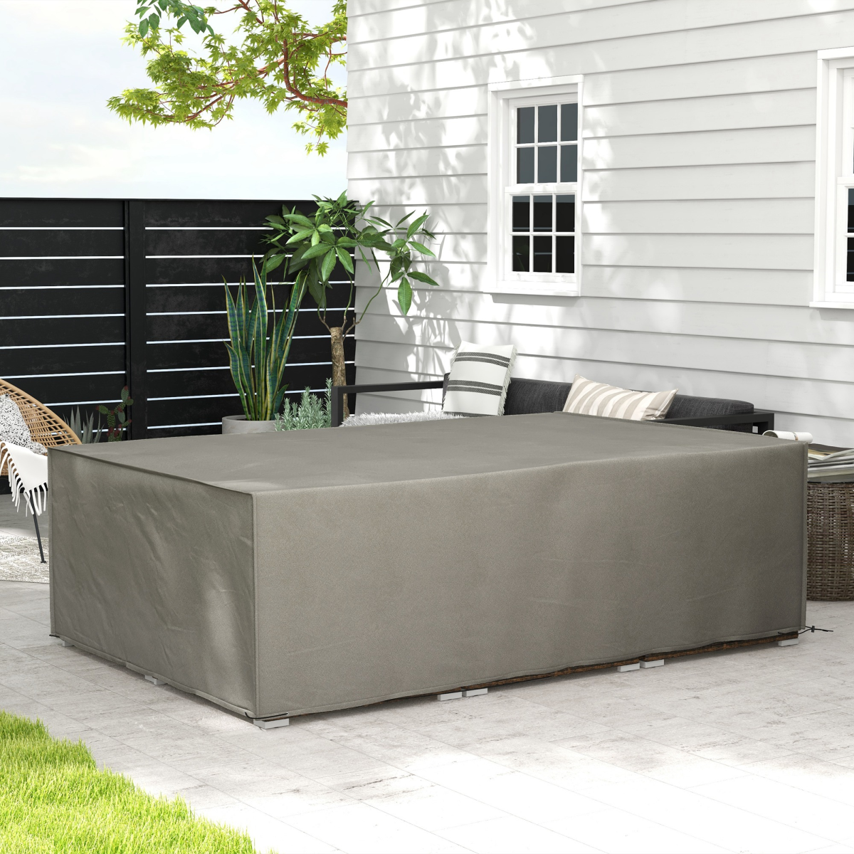 cortex-london-outsunnny-garden-furniture-cover-grey-oxford-fabric-pe-222l-155w-67h-cm