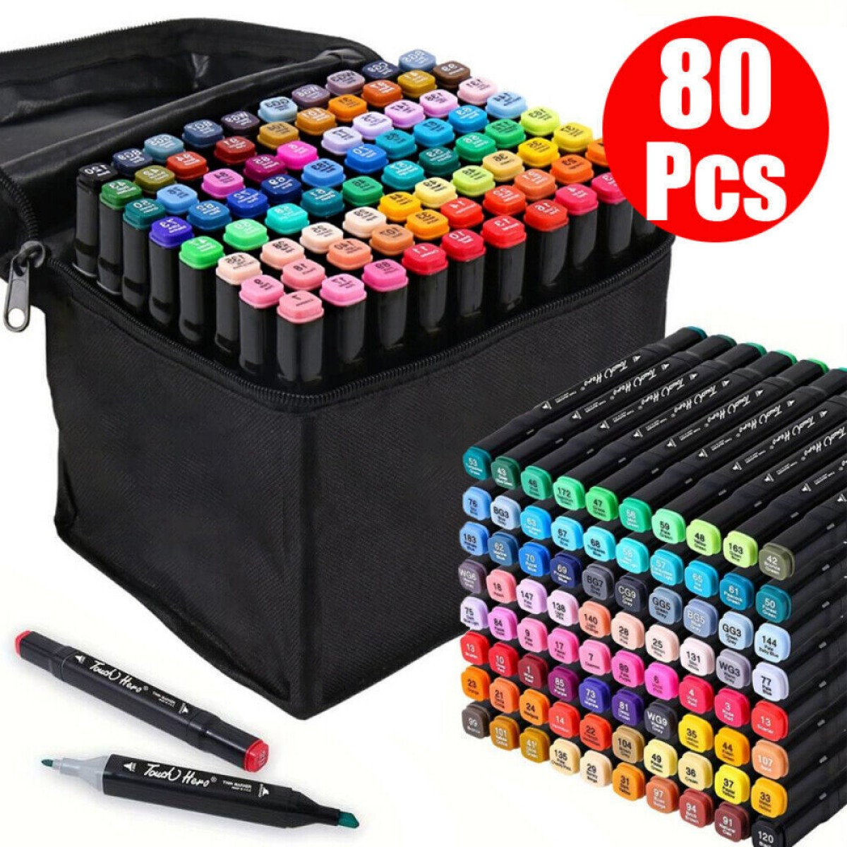 cortex-london-windsor-80-colour-acrylic-marker-set-black-plastic-mixed-colours