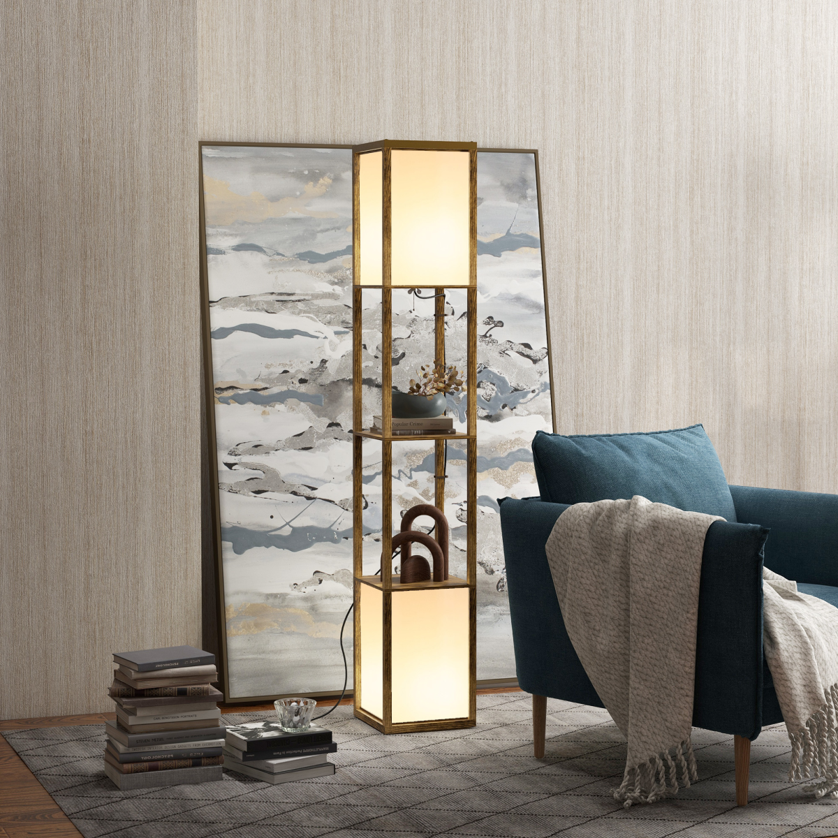 cortex-london-york-dual-light-shelf-floor-lamp-brown
