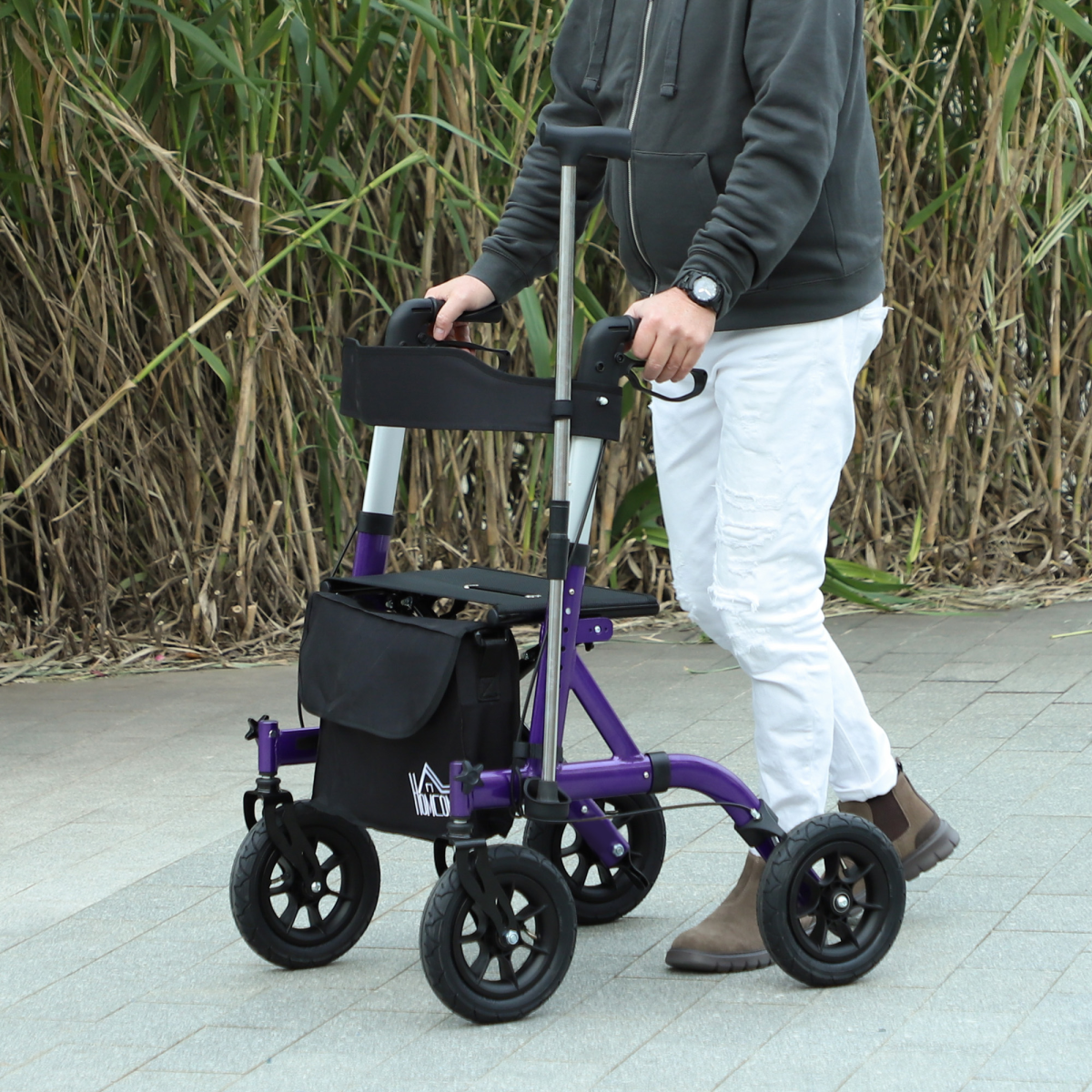 cortex-london-windsor-purple-rollator-walker-seat-backrest-bag-all-terrain-wheels