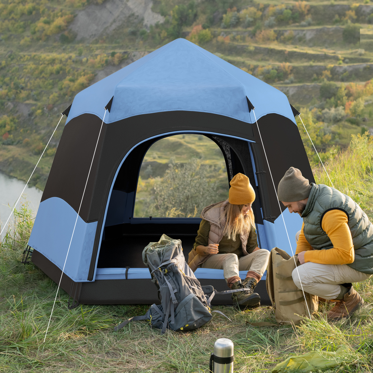 cortex-london-windsor-four-person-pop-up-camping-tent-blue-black