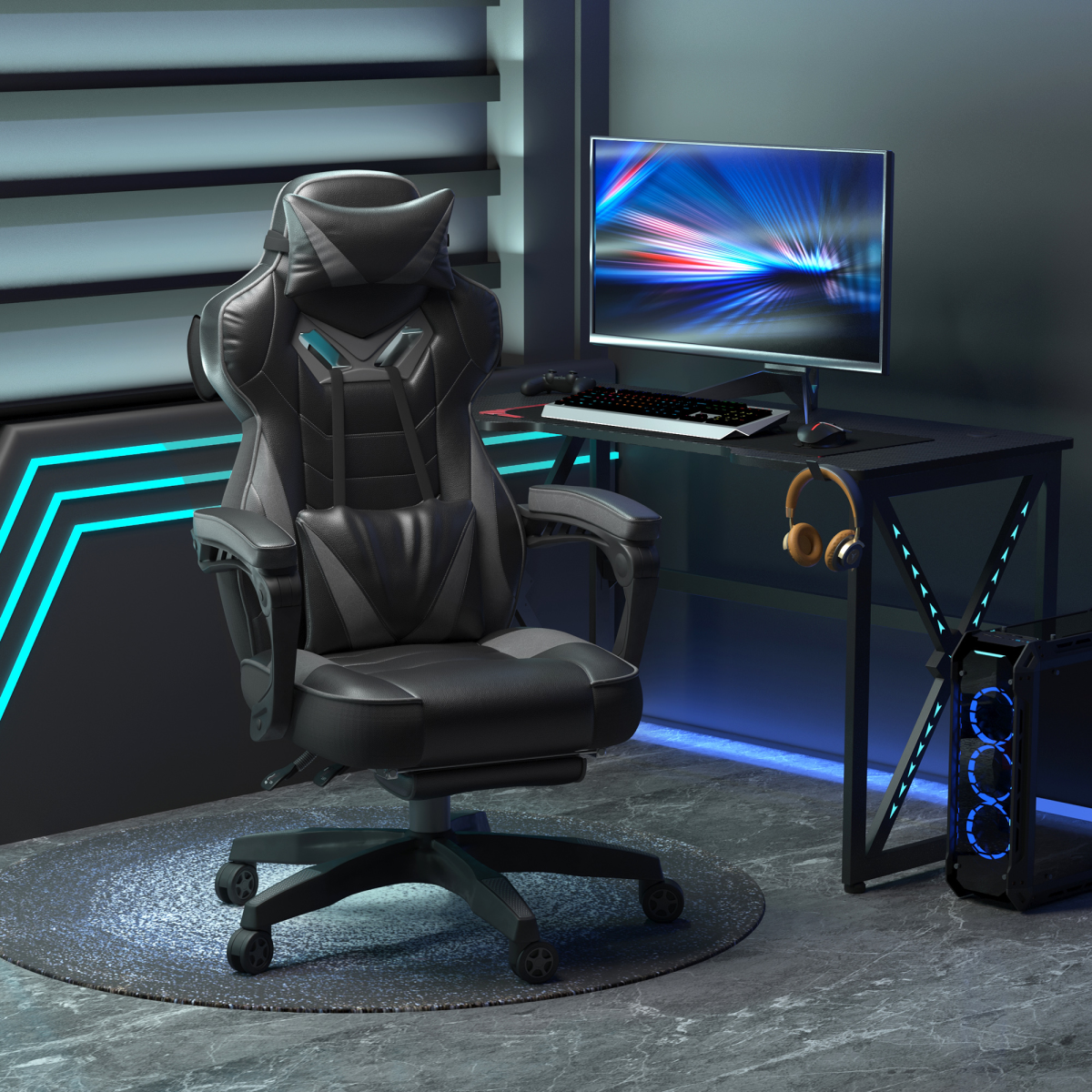 cortex-london-york-ergonomic-reclining-gaming-chair-grey