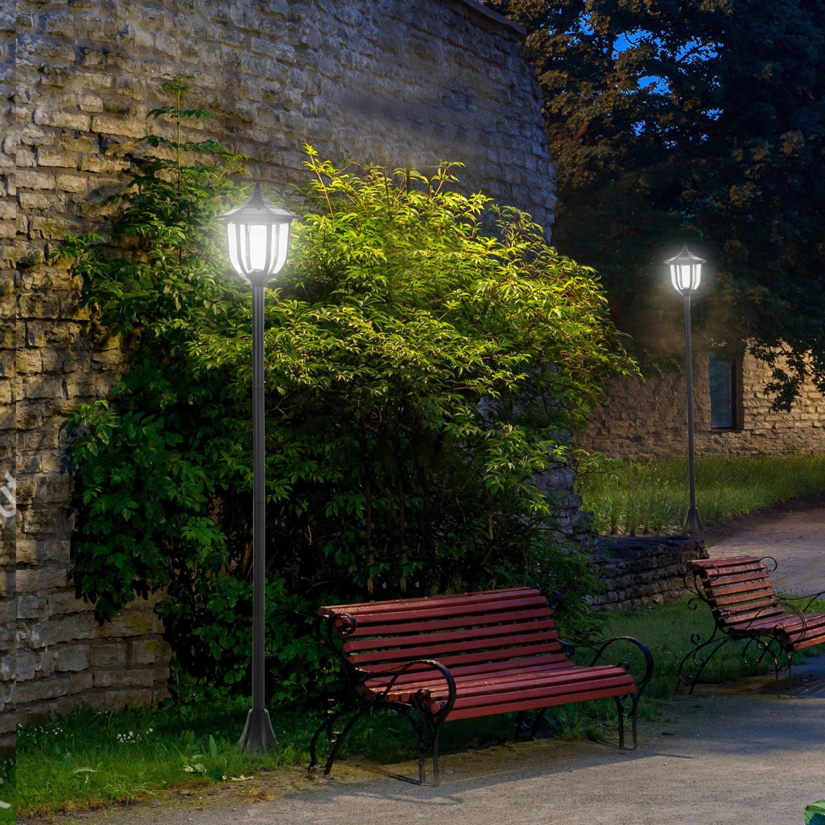 cortex-london-bath-solar-led-garden-lamp-post-black