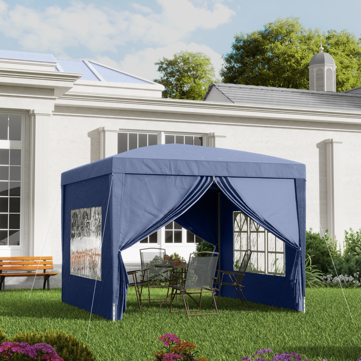 cortex-london-windsor-blue-3m-x-3m-pop-up-gazebo-party-tent