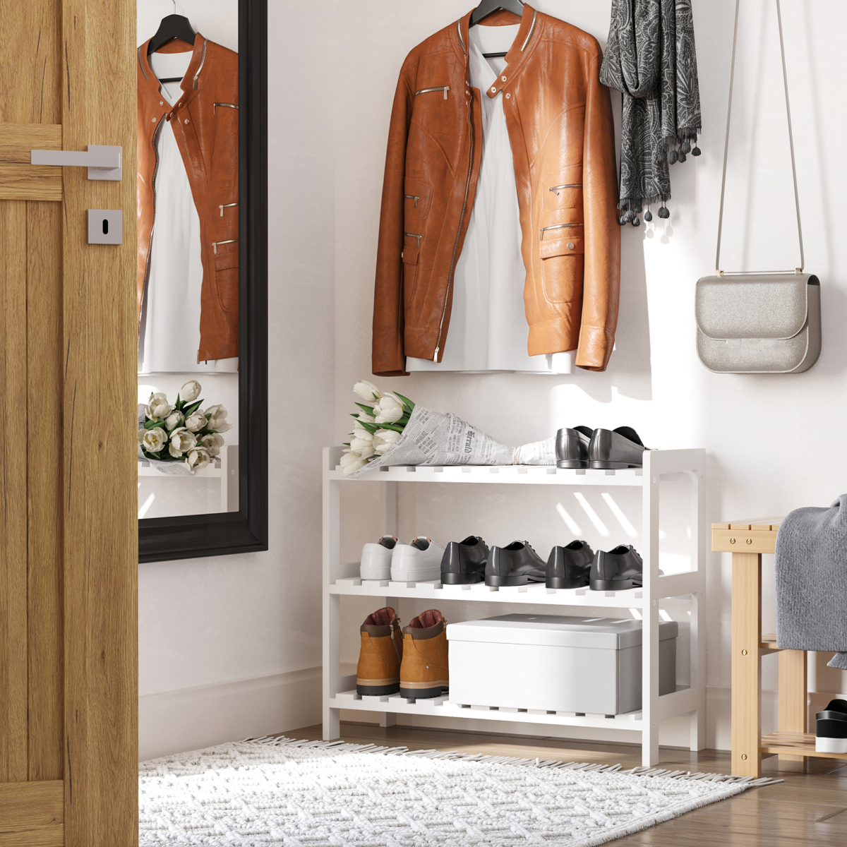 cortex-london-windsor-three-tier-pine-shoe-rack