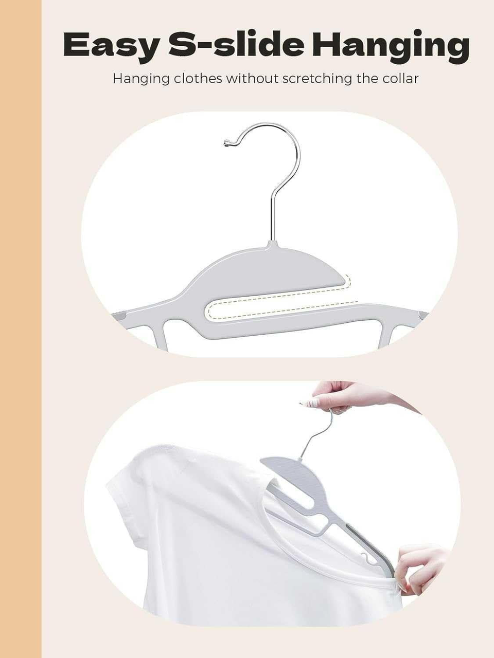 Belofay 100 Pack White Plastic Coat Hangers Non Slip Heavy Duty Adult Clothes