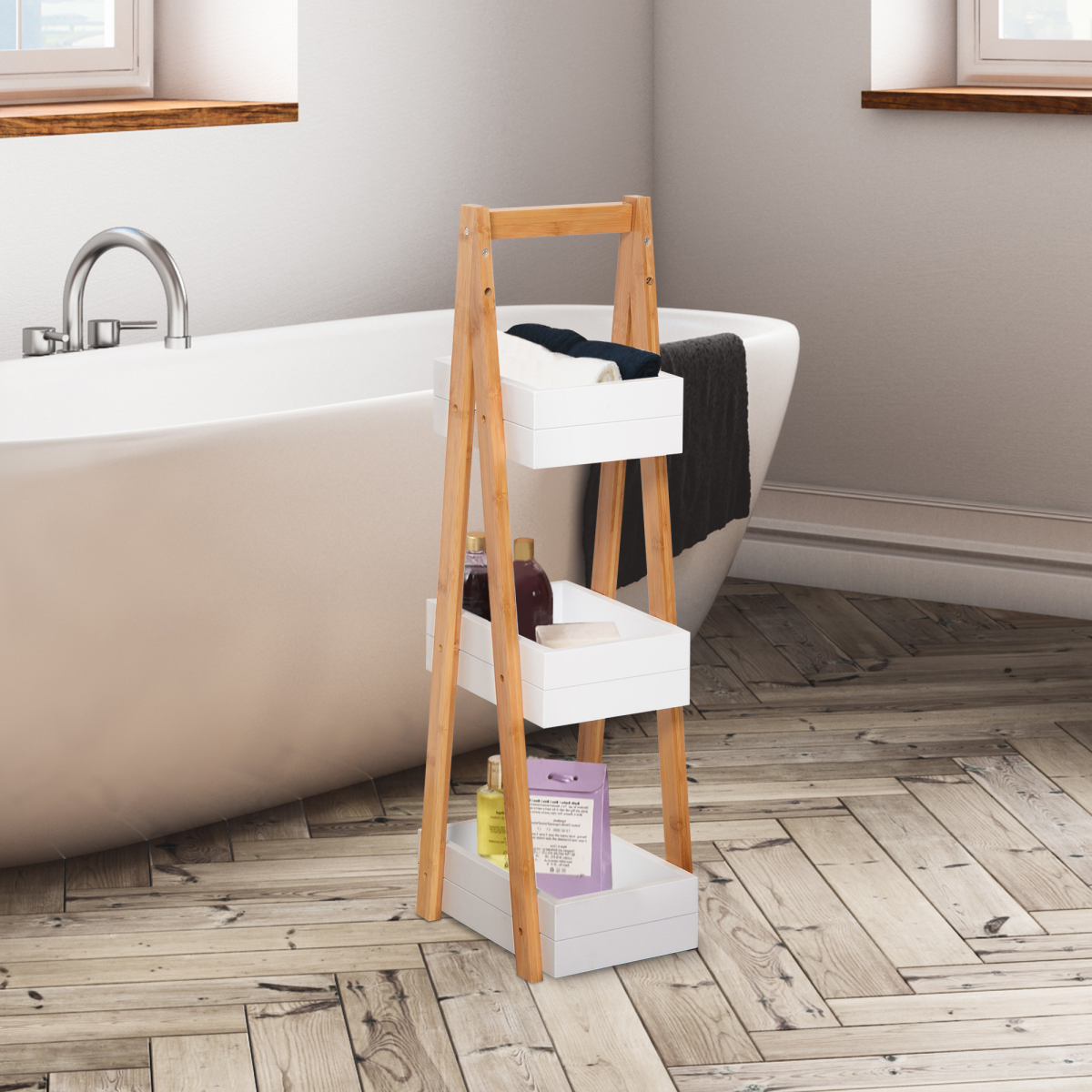 cortex-london-windsor-bamboo-three-tier-a-shape-bathroom-rack