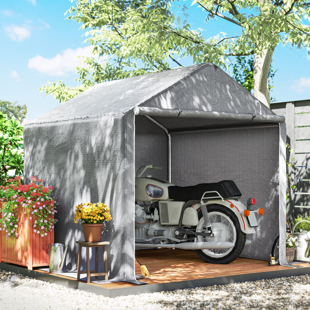 cortex-london-windsor-temporary-garden-storage-tent-grey