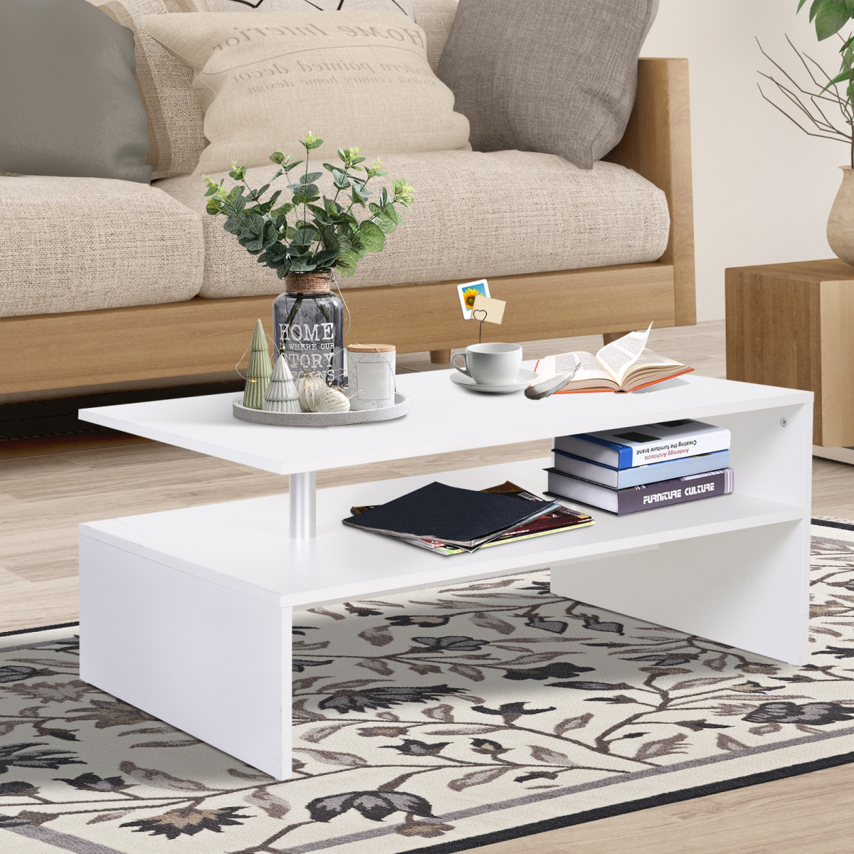cortex-london-windsor-2-tier-white-rectangular-coffee-table-particle-board-melamine