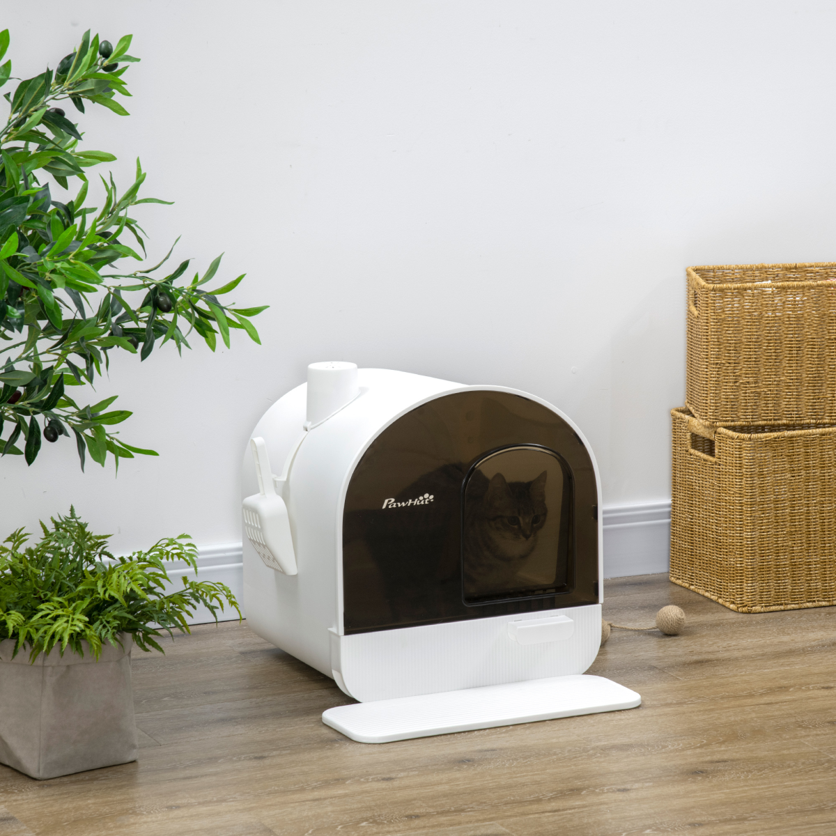 cortex-london-windsor-hooded-cat-litter-tray-white-pp-scoop-filter-flap-door