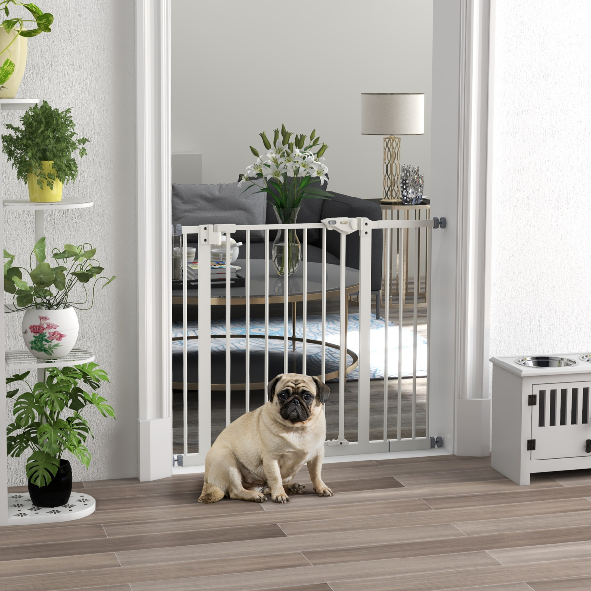 cortex-london-windsor-adjustable-pet-safety-gate-extension-white-metal-plastic