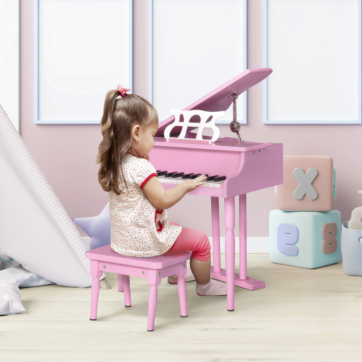 cortex-london-windsor-30-key-kids-piano-music-stand-stool-homcom