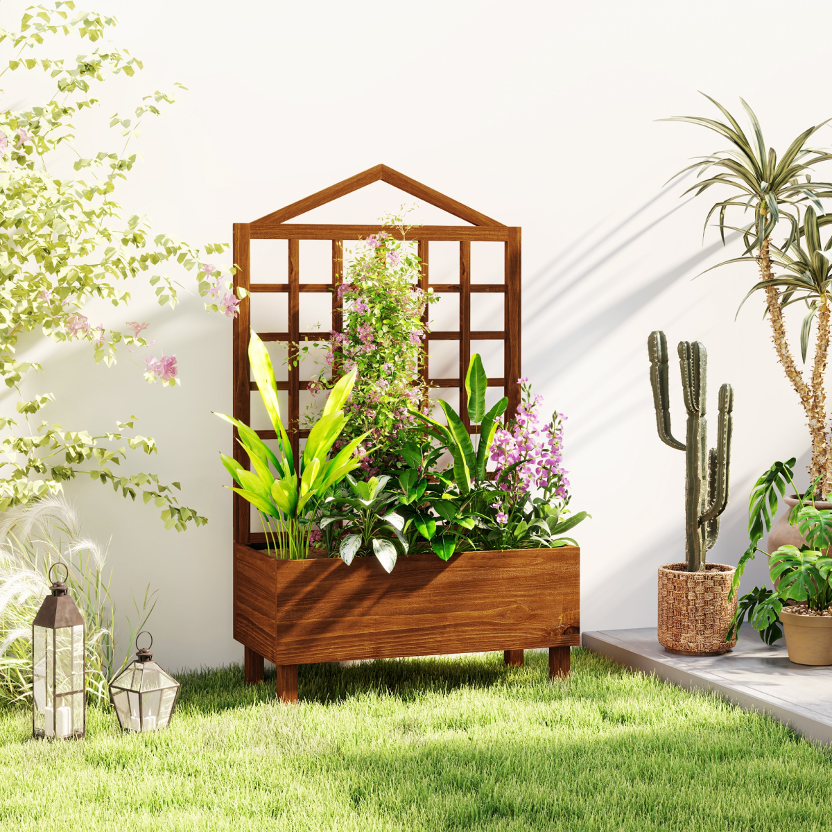 cortex-london-windsor-fir-wood-garden-planter-with-trellis-brown