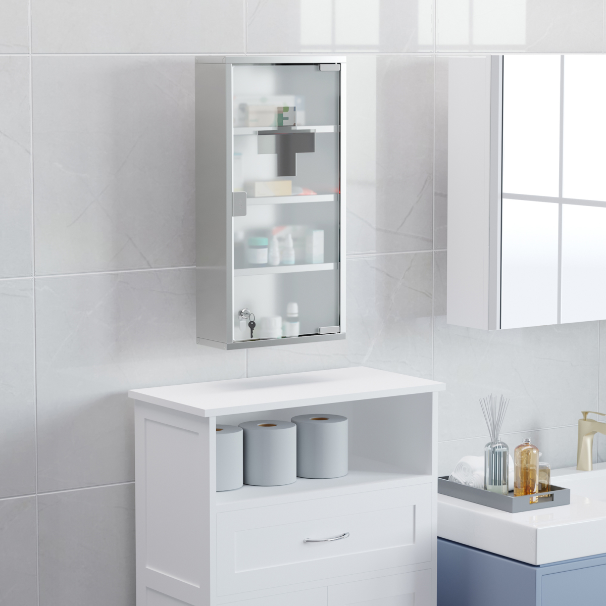 cortex-london-york-stainless-steel-locking-medicine-cabinet