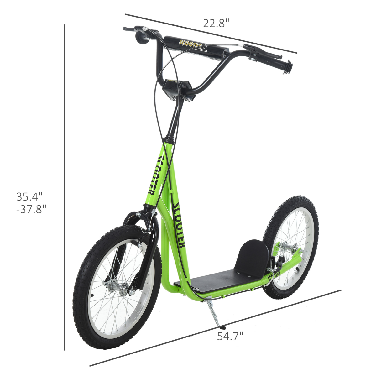 cortex-london-windsor-light-green-childrens-scooter-steel-aluminium-rubber