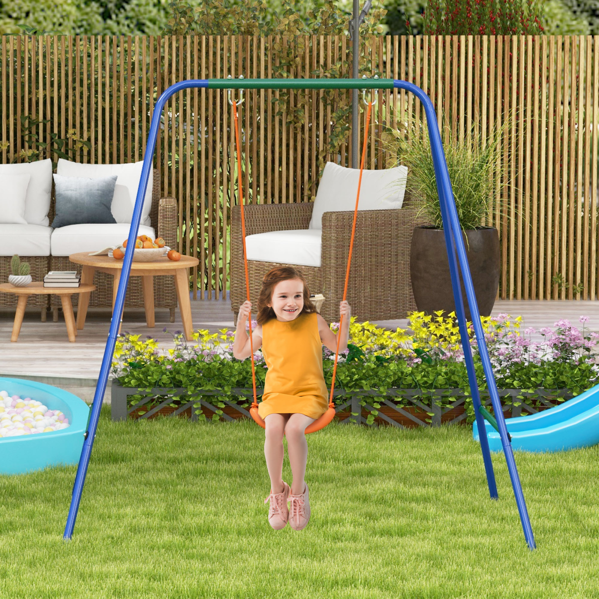 cortex-london-windsor-toddler-kids-garden-swing-set-orange-blue-green