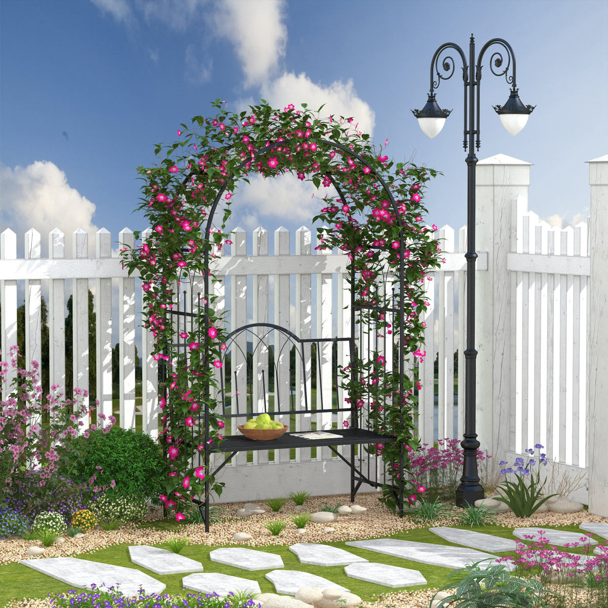 cortex-london-windsor-garden-arch-bench-trellis-antique-black
