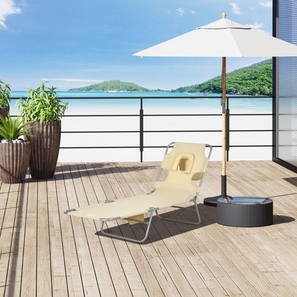 cortex-london-windsor-beige-foldable-garden-sun-lounger