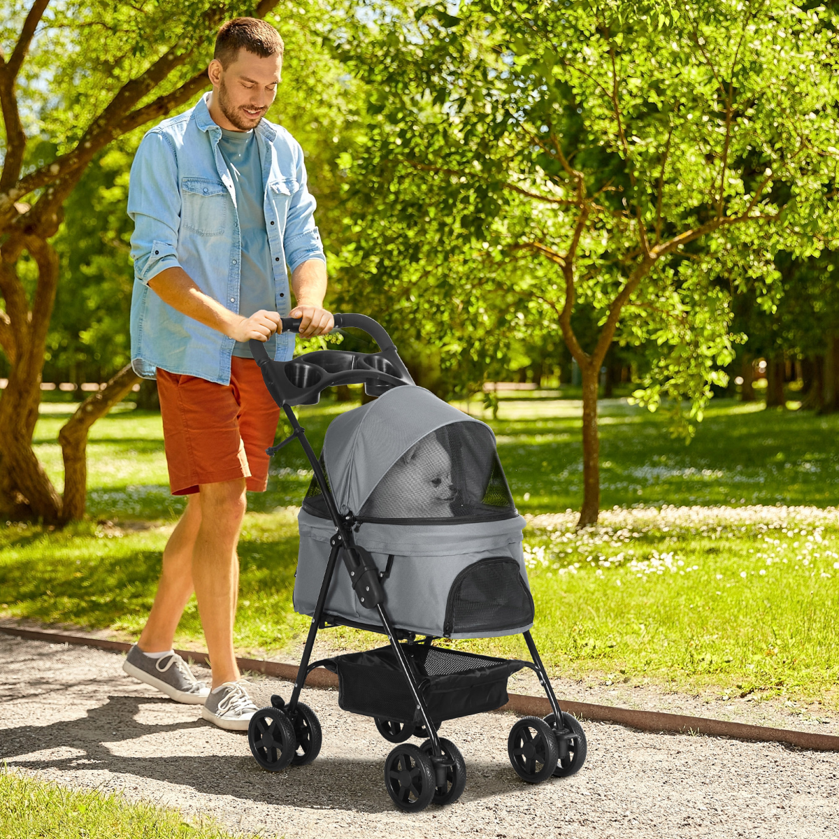 cortex-london-windsor-no-zip-foldable-pet-travel-stroller