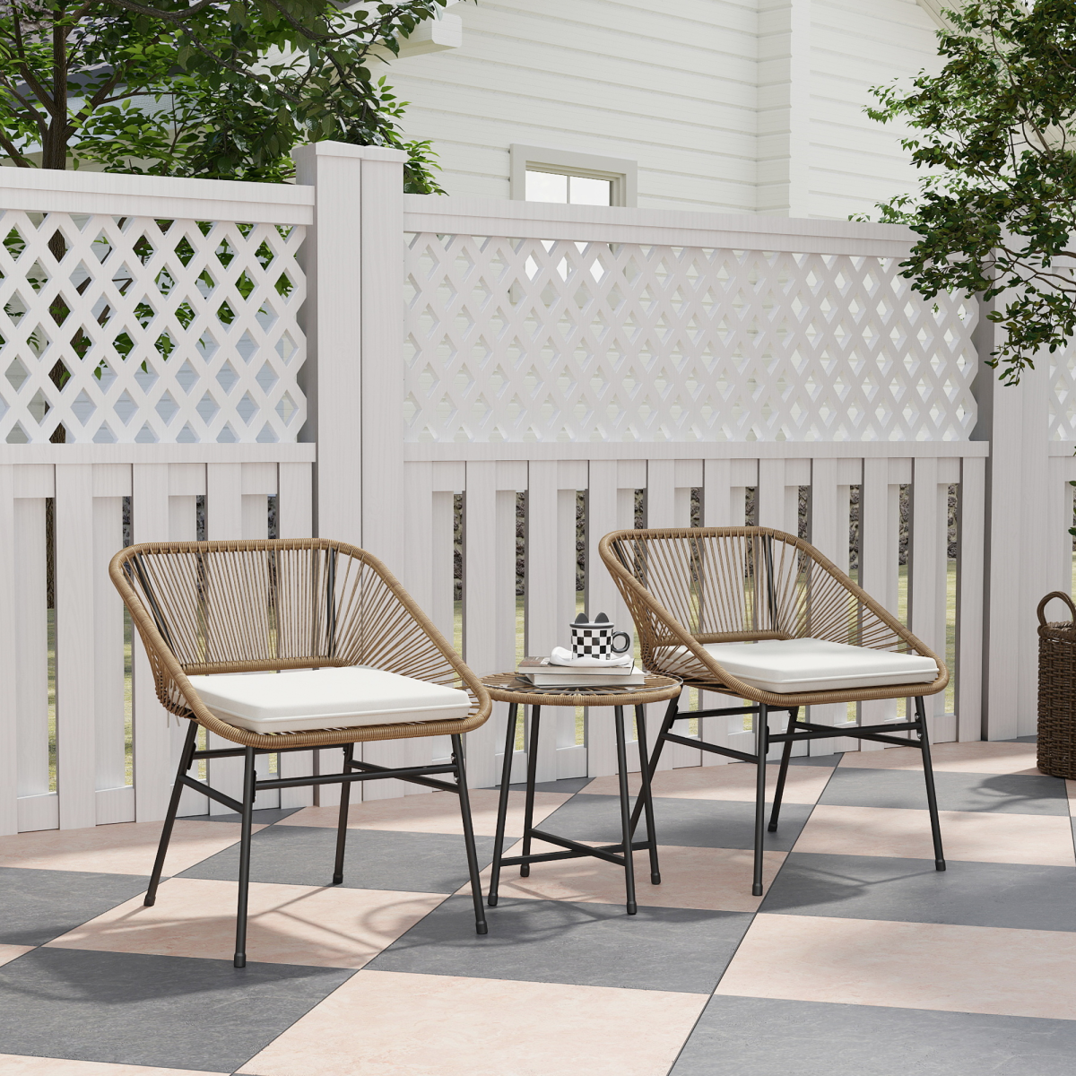 cortex-london-windsor-rattan-bistro-set-two-chairs-round-glass-table-cushions