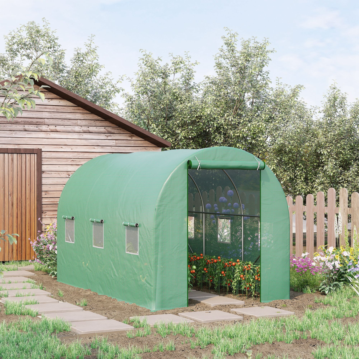 cortex-london-york-polytunnel-greenhouse-tent-pe-cover-green