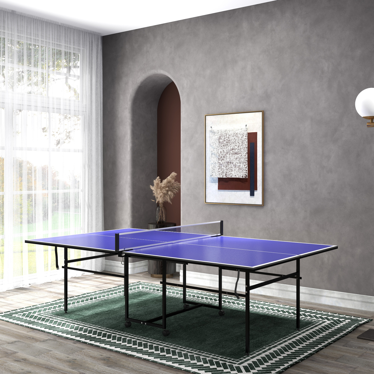 cortex-london-windsor-9ft-folding-indoor-table-tennis-table-blue
