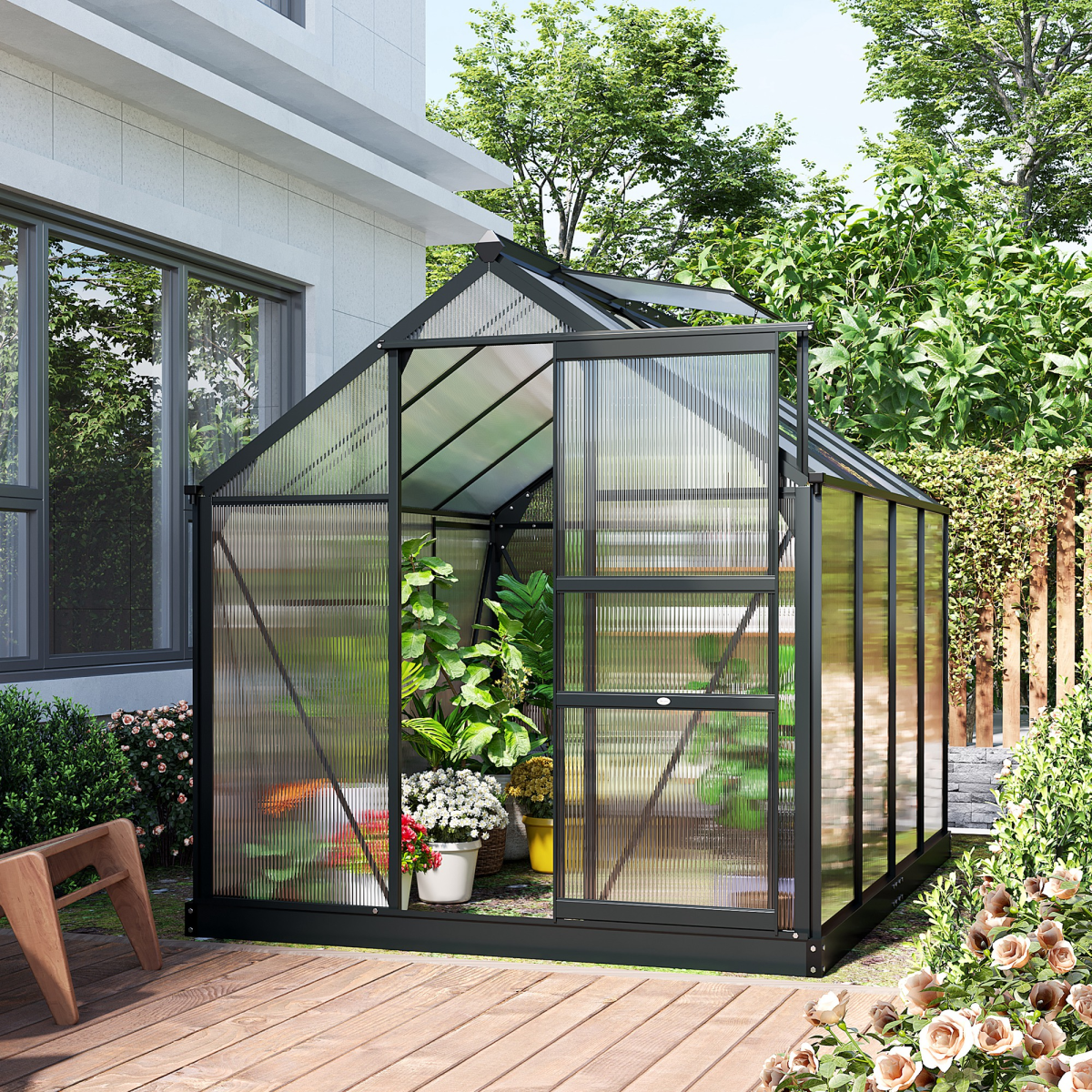 cortex-london-windsor-6-x-8-polycarbonate-garden-greenhouse-aluminium-frame-sliding-door