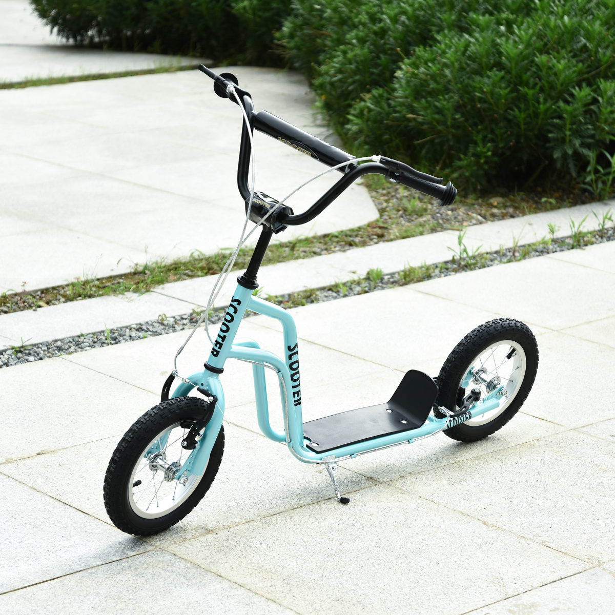 cortex-london-york-kids-kick-scooter-blue-inflatable-rubber-tyres-adjustable-handlebar