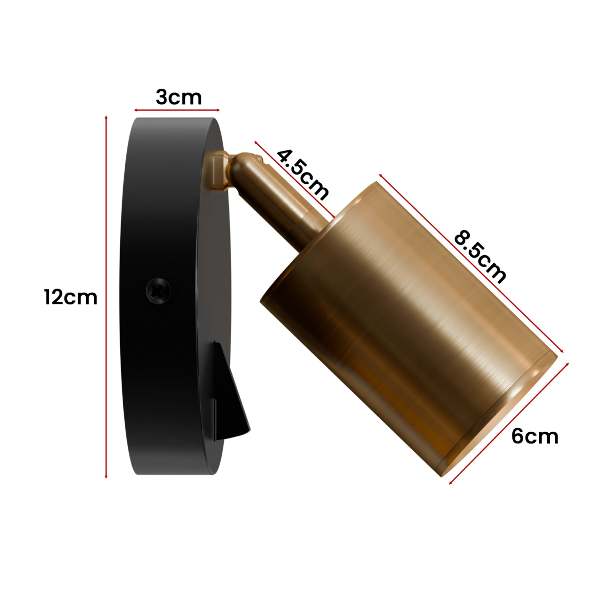 cortex-london-windsor-brass-gu10-rotatable-spotlight-wall-light