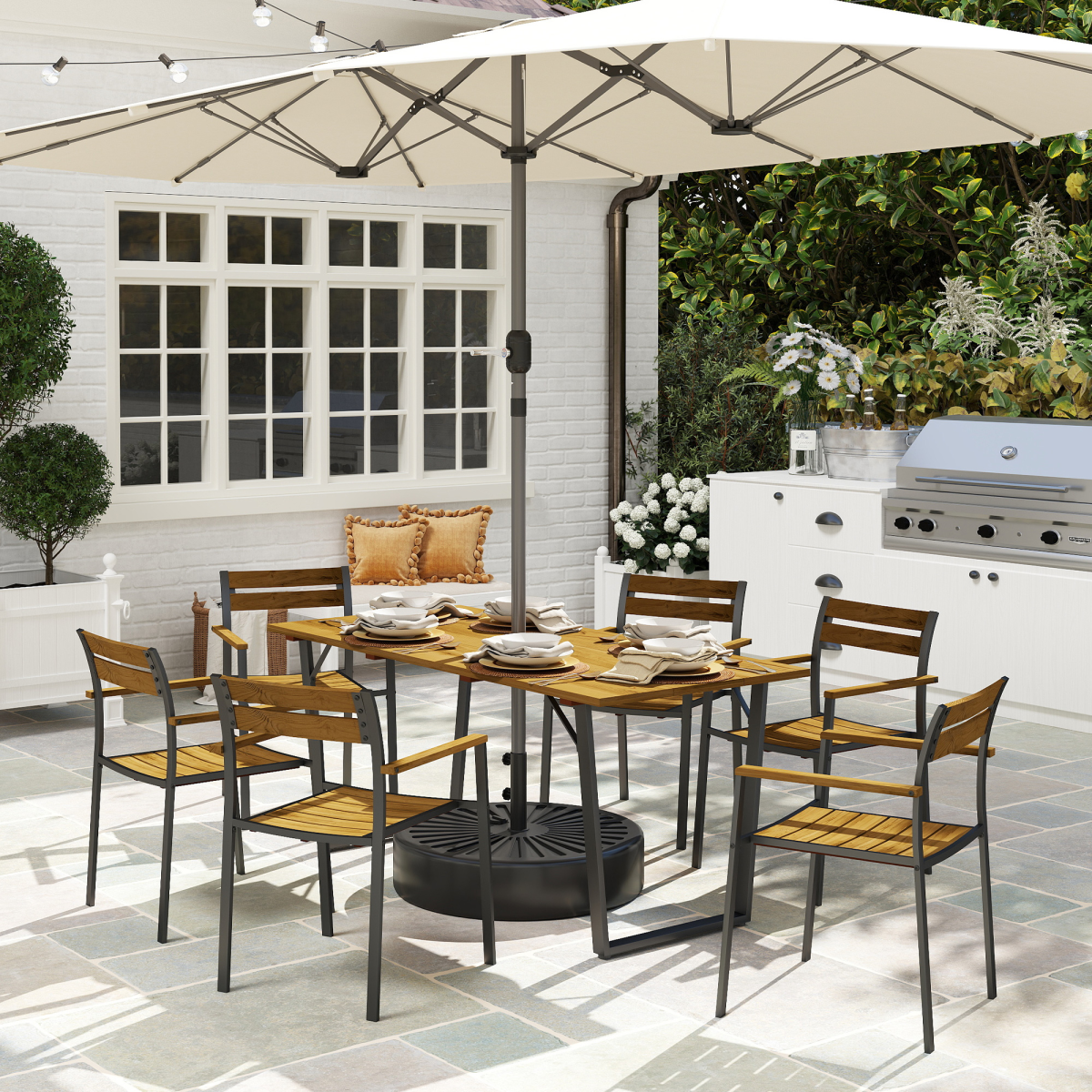 cortex-london-windsor-garden-dining-set-table-6-stackable-chairs-brown