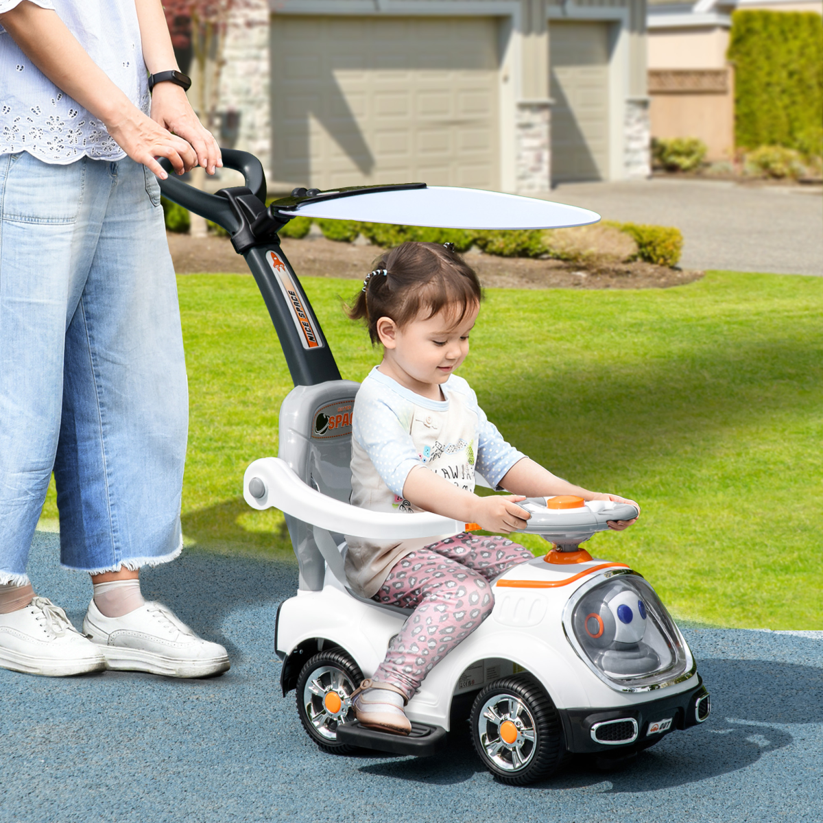 cortex-london-windsor-robot-3-in-1-ride-on-push-car-white
