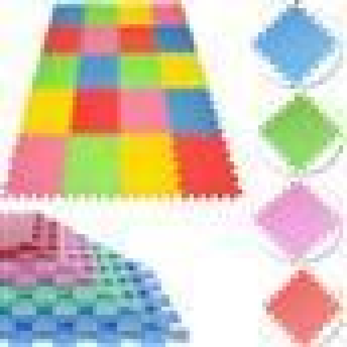 4 PACKS MULTICOLOR EVA INTERLOCKING Mat 30 x 30