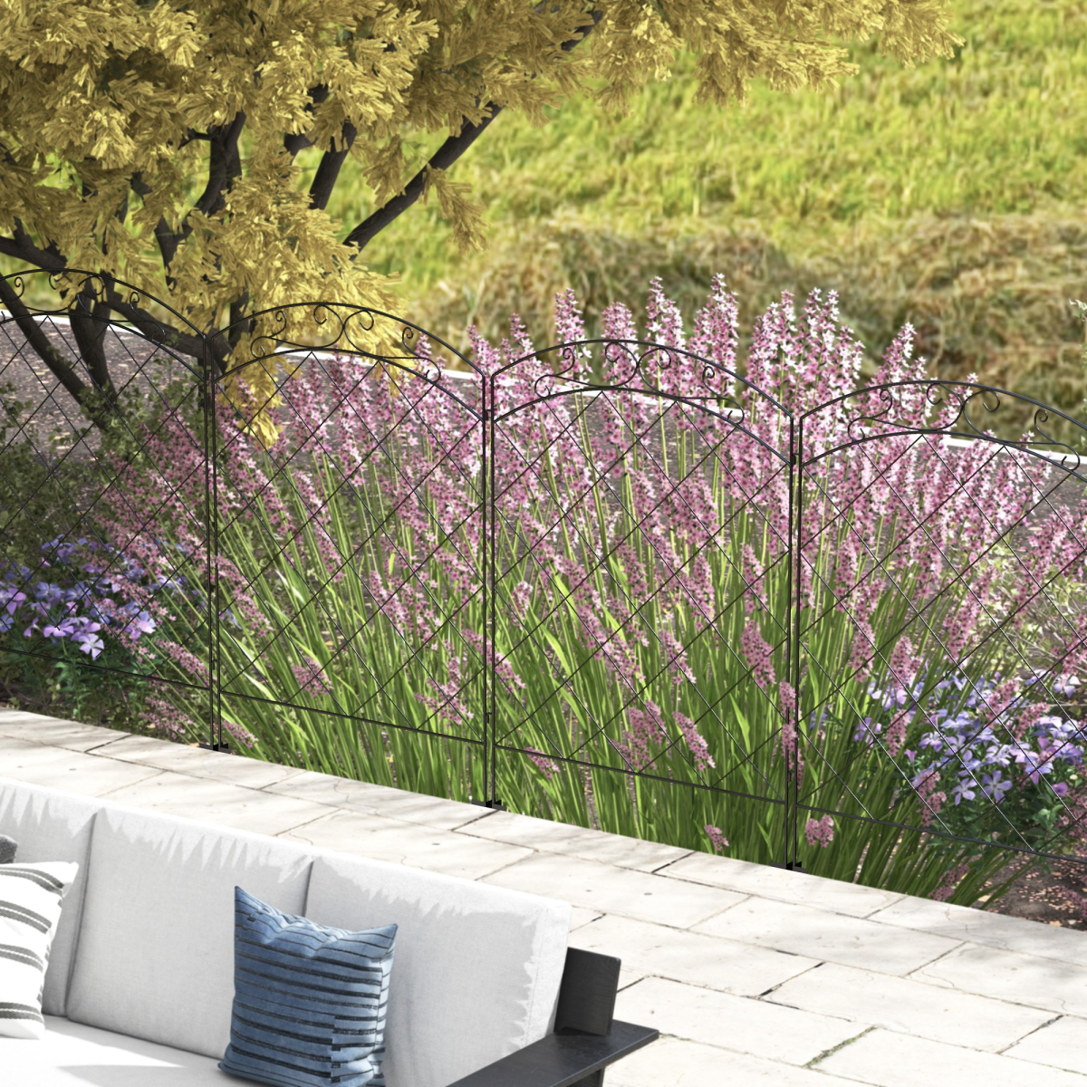 cortex-london-windsor-four-piece-steel-garden-fence-border-edging-black