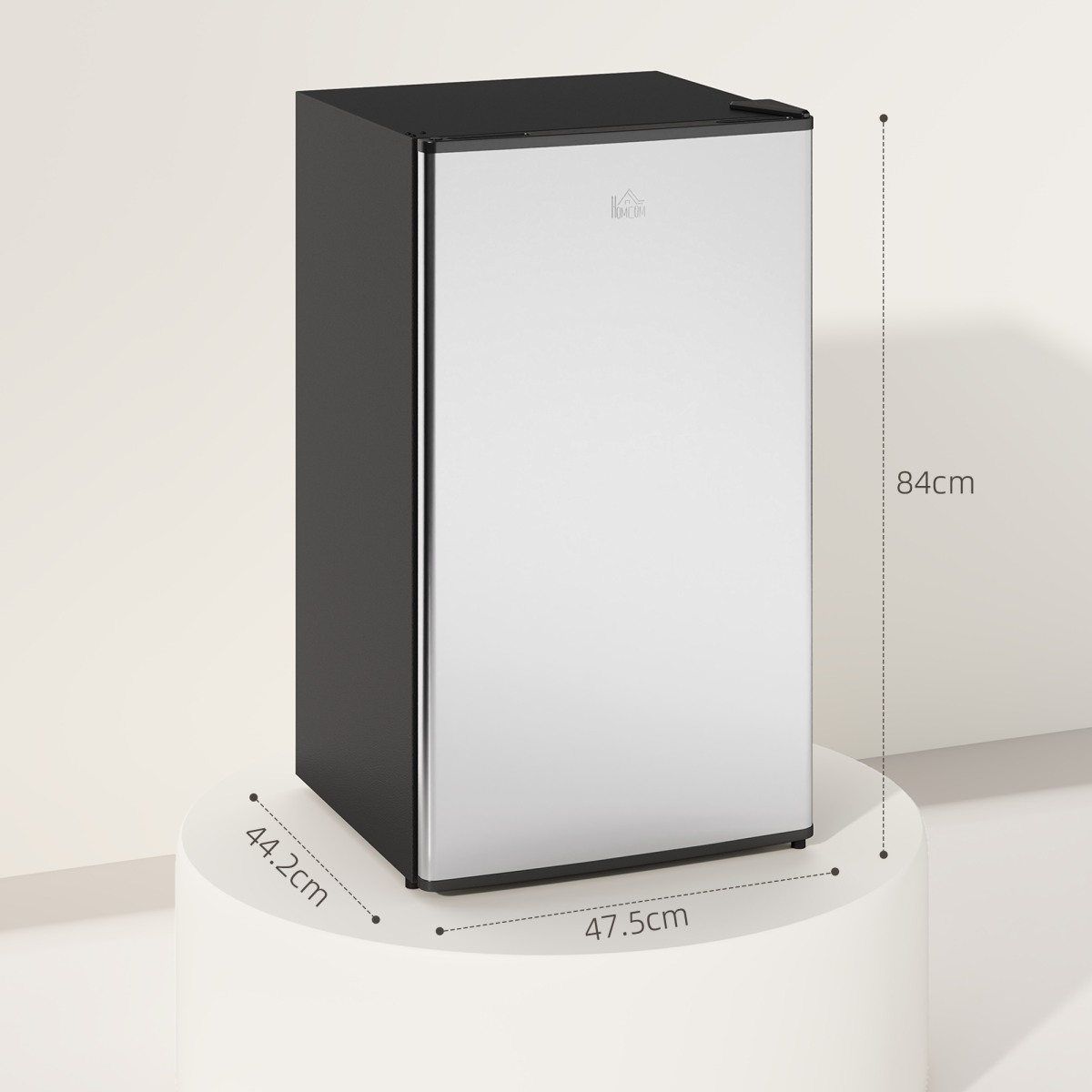 cortex-london-windsor-91l-under-counter-fridge-black-silver-tone