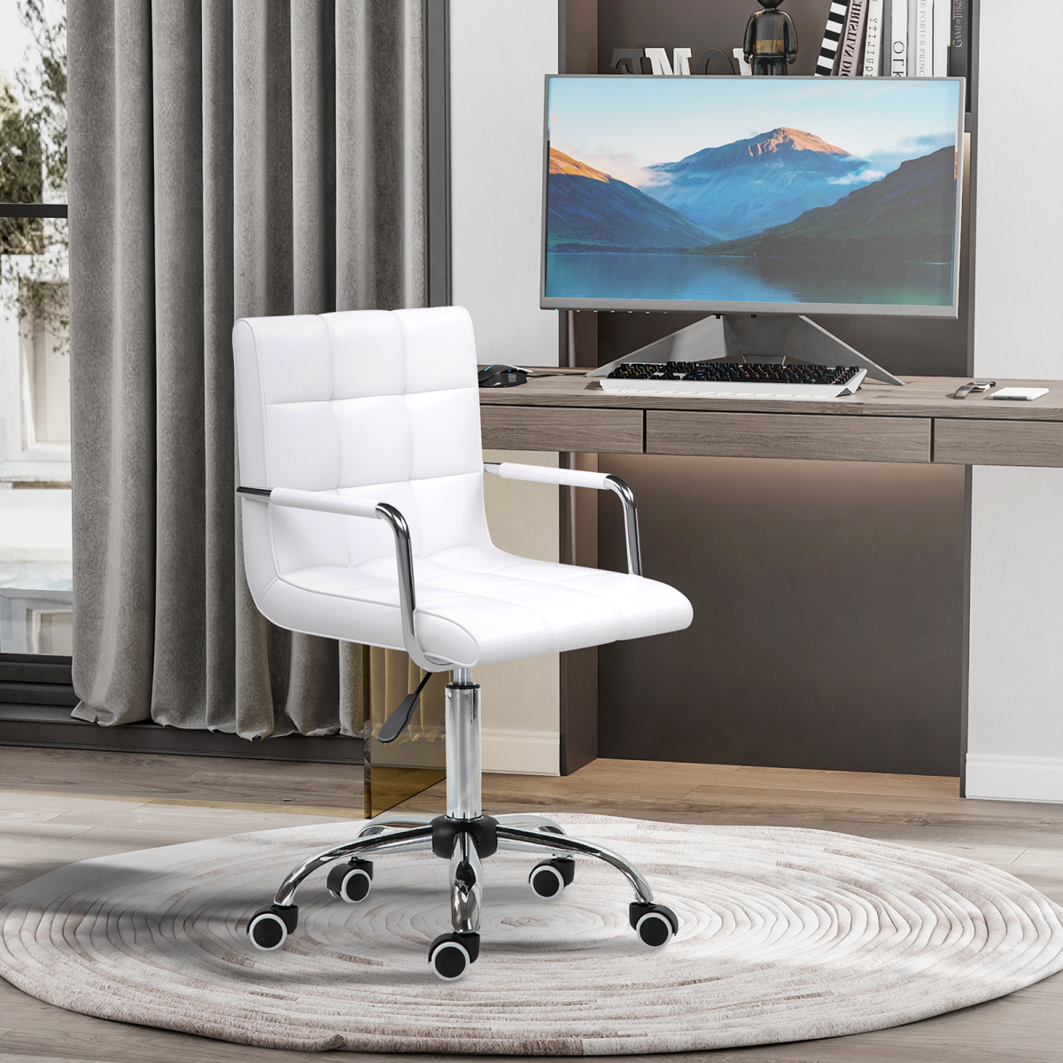 cortex-london-york-white-pu-leather-swivel-office-chair
