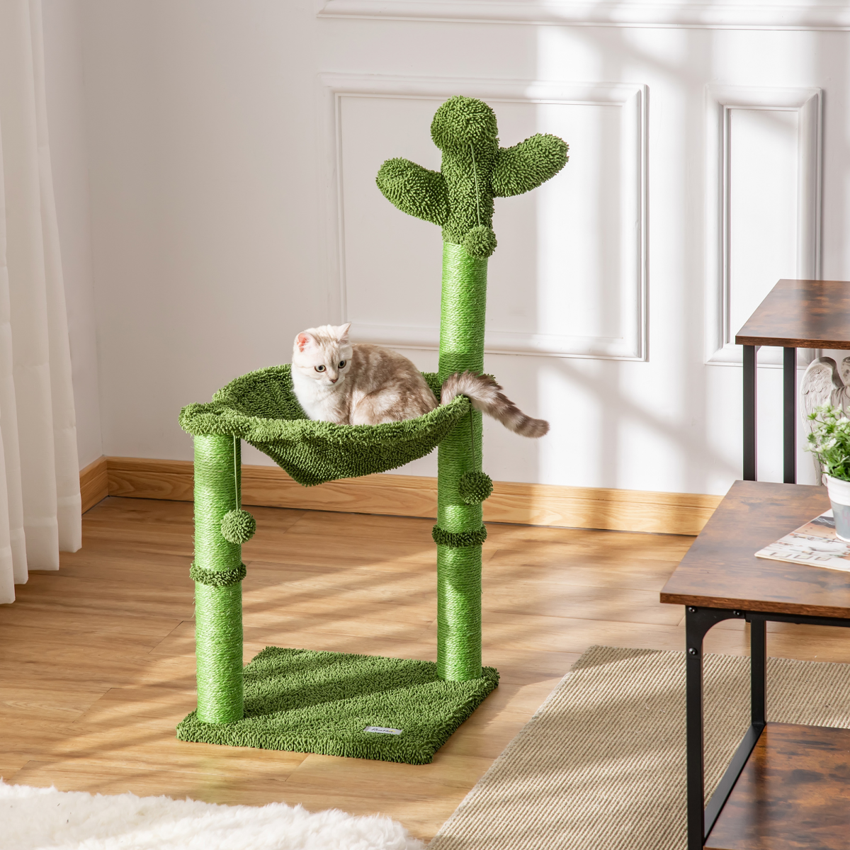 cortex-london-kew-green-cactus-cat-tree-hammock-sisal-scratching-posts
