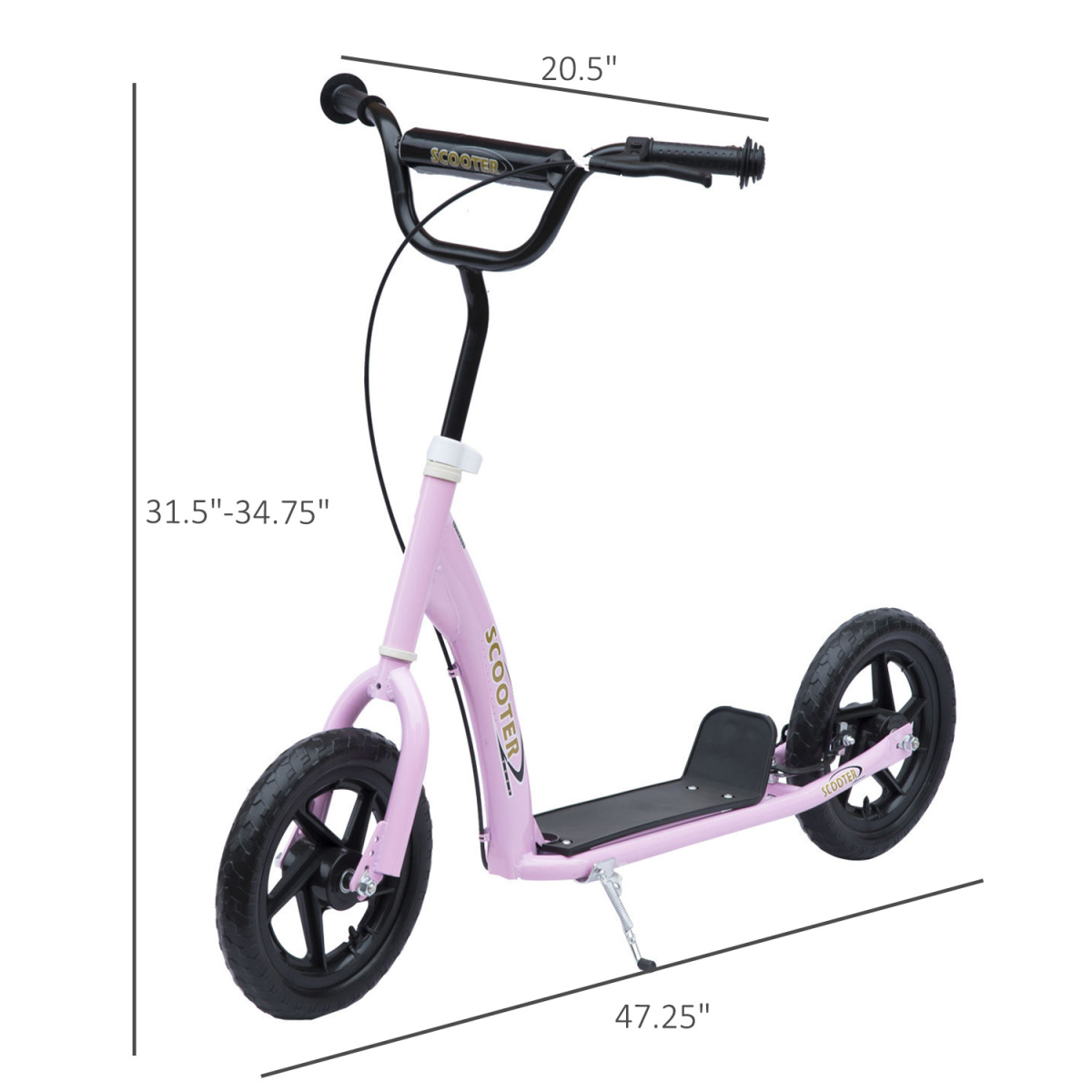 cortex-london-windsor-pink-kids-scooter-adjustable-handlebars-steel