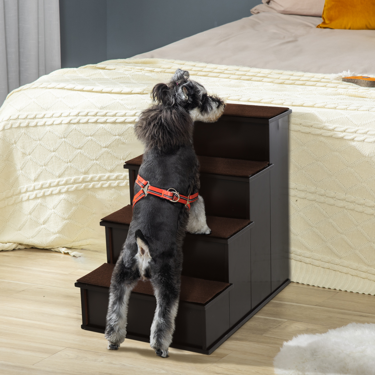 cortex-london-windsor-4-step-wooden-pet-stairs-with-short-plush-cushions