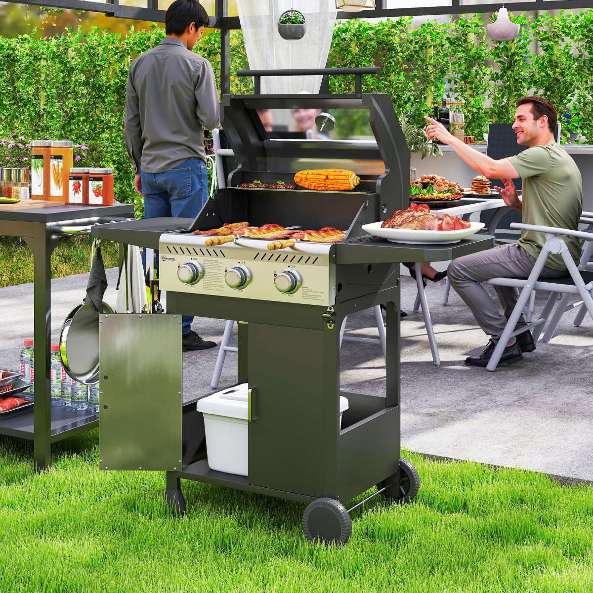cortex-london-windsor-three-burner-propane-gas-bbq-grill-black-silver-tone