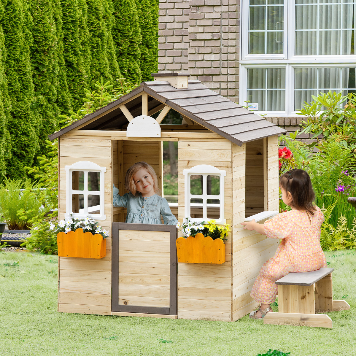cortex-london-windsor-wooden-kids-playhouse-door-windows-bench-ages-3-7-years