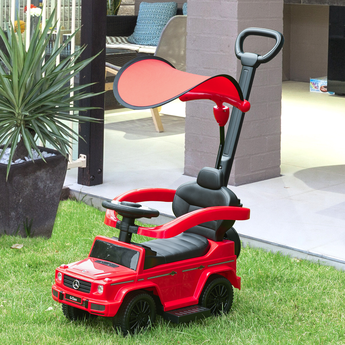 cortex-london-windsor-mercedes-benz-g350-ride-on-slider-stroller-red