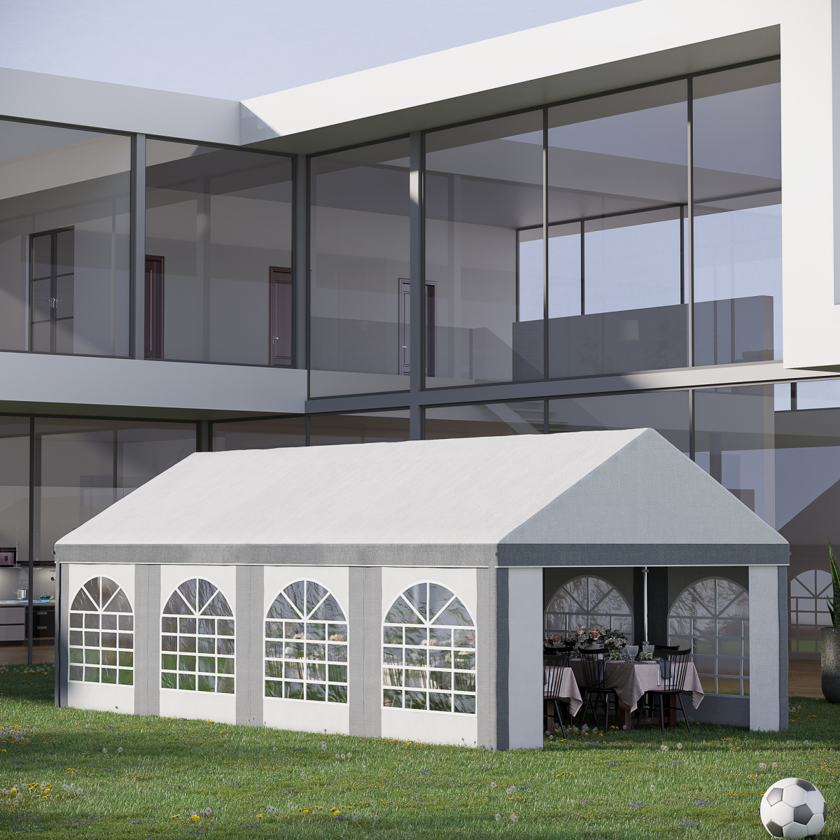 cortex-london-windsor-8-x-4m-party-tent-marquee-with-sides-eight-windows-double-doors