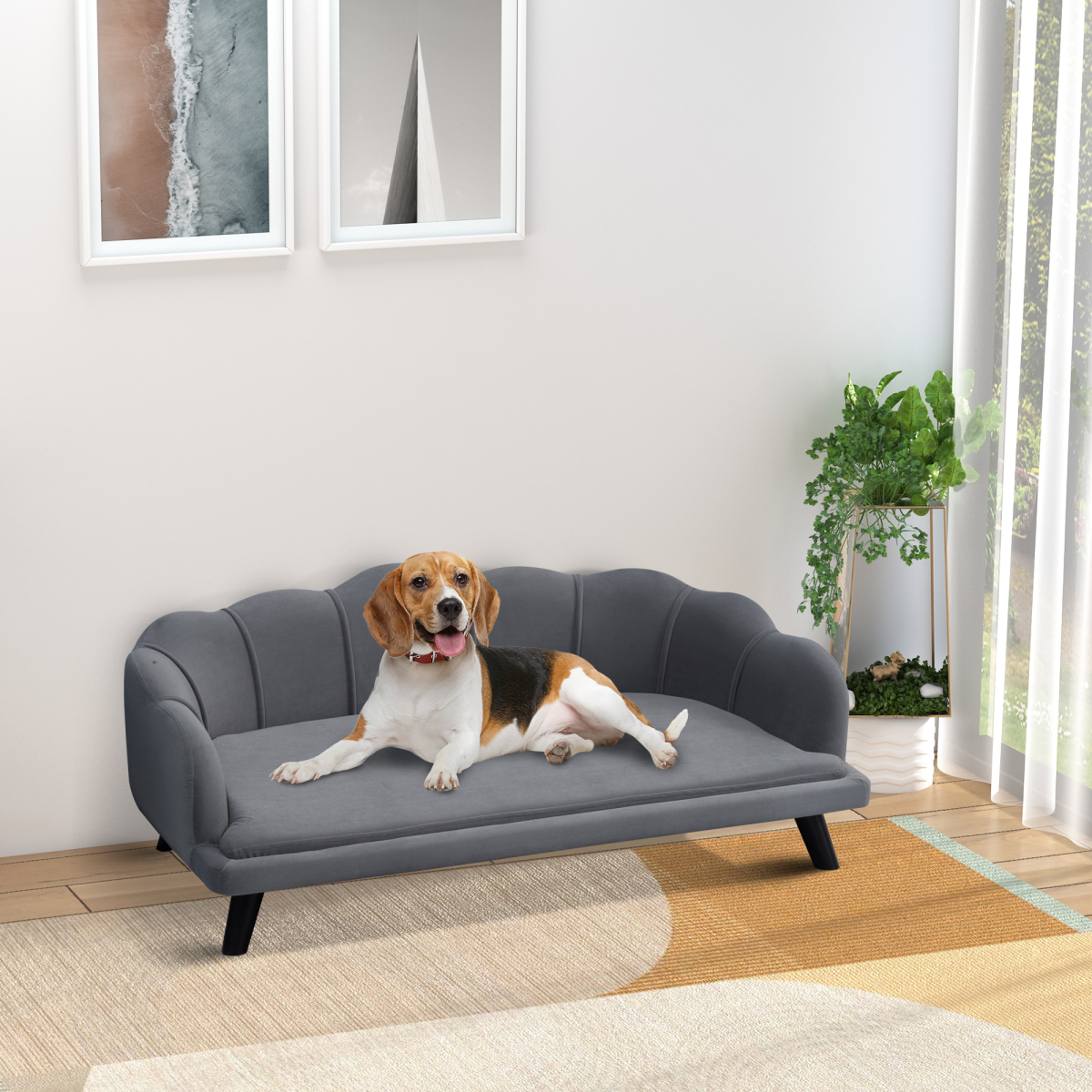 cortex-london-windsor-pearl-shell-dog-sofa-bed-grey