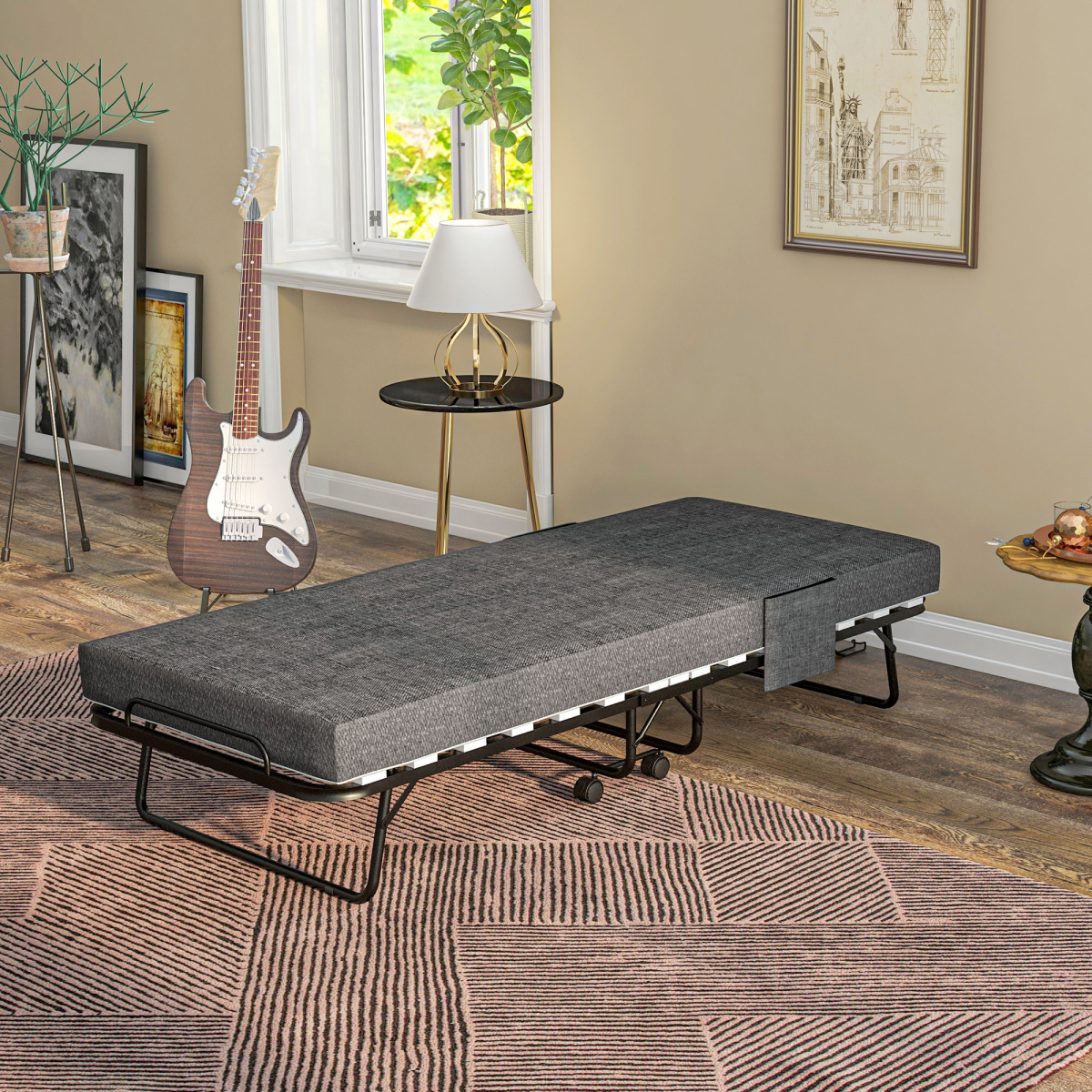 cortex-london-york-folding-guest-bed-with-mattress-cover-dark-grey